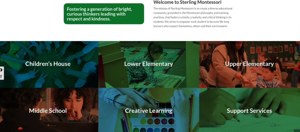Sterling montessori homepage